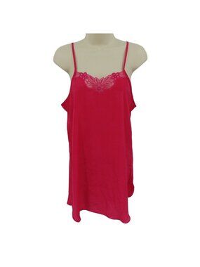 Jayre California Womens Medium Pink Floral Flower Lace Nightie Nightgown Dress